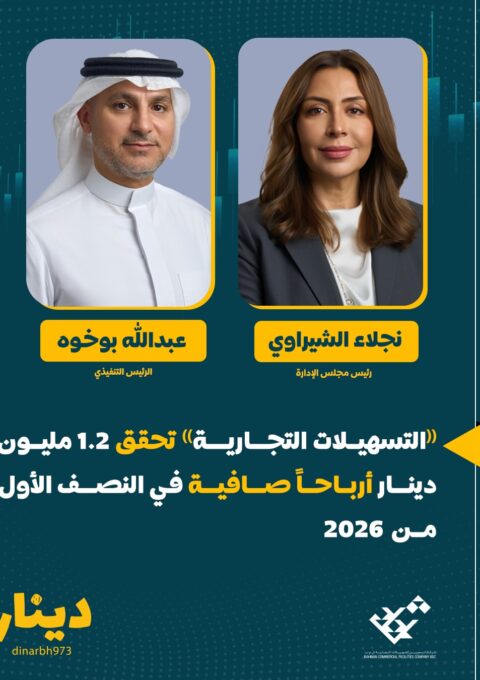 التسهيلات التجارية تحقق 1.2 مليون دينار أرباحاً صافية في النصف الأول من 2026أعلنت شركة البحري